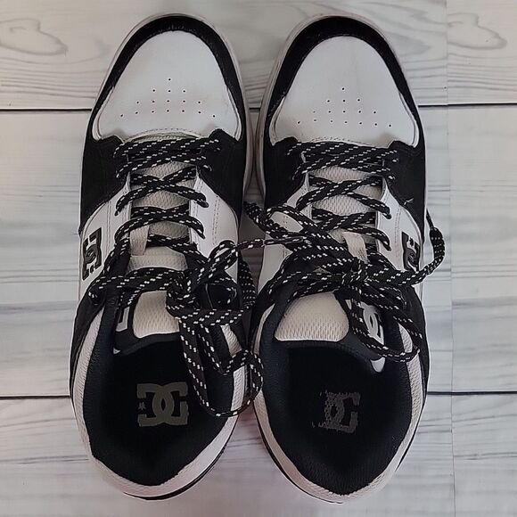 DC shoes Cure skateboard sneaker - black & white Men's Size 8.5 - Picture 7 of 10